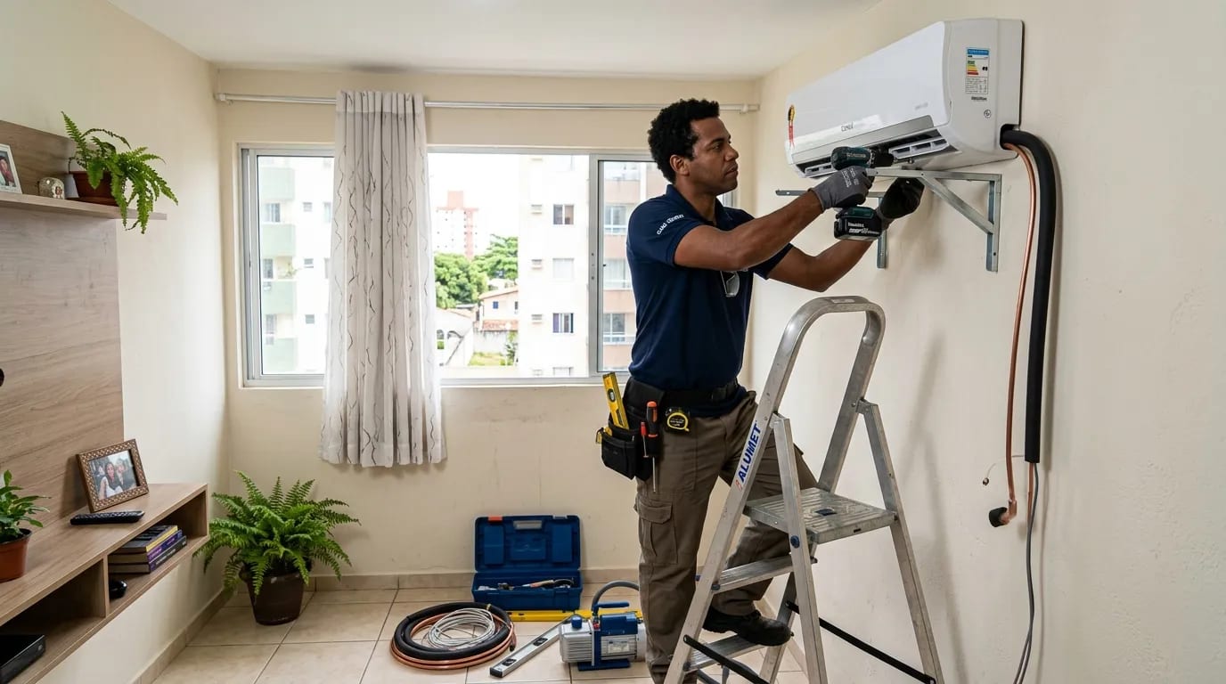 Instalação de ar-condicionado split em Maceió‑AL