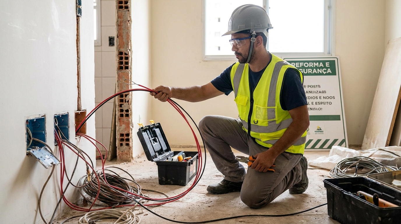 Substituição de fios antigos em Maceió‑AL